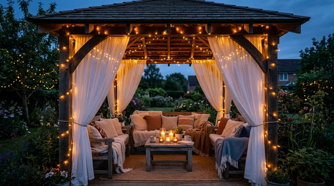 10 Gazebo Decorating Ideas for a Cozy Setup | minimalgardenspace.com