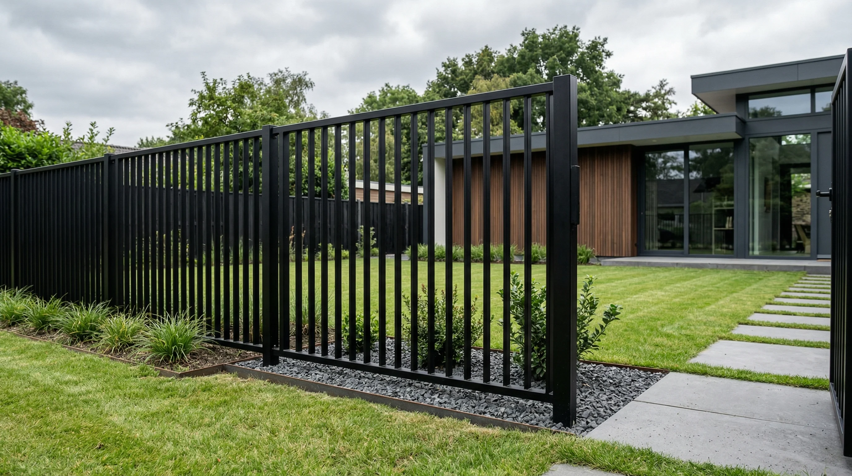 Black Metal Fence