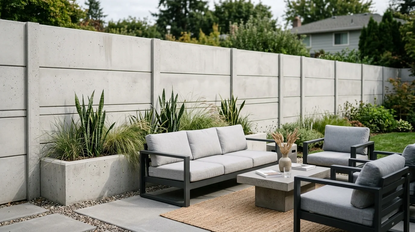 Concrete Panel Fence