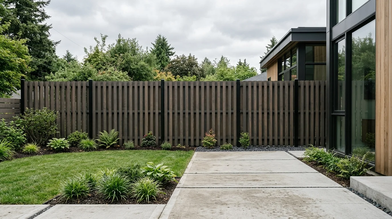 Vertical Slat Wooden Fence